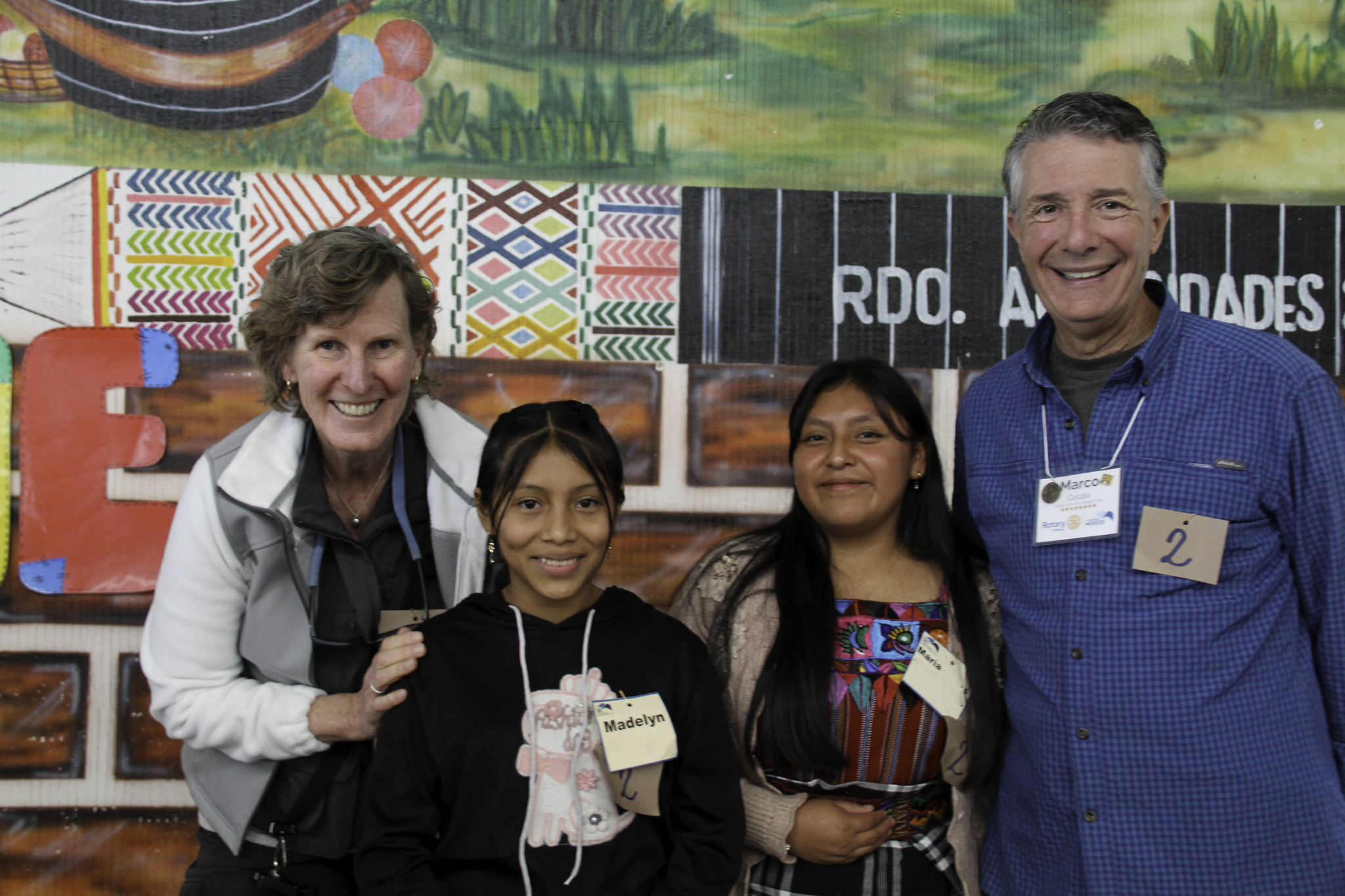 Rebecca and Marco with María and Madelyn, 2025 GLP Tour.