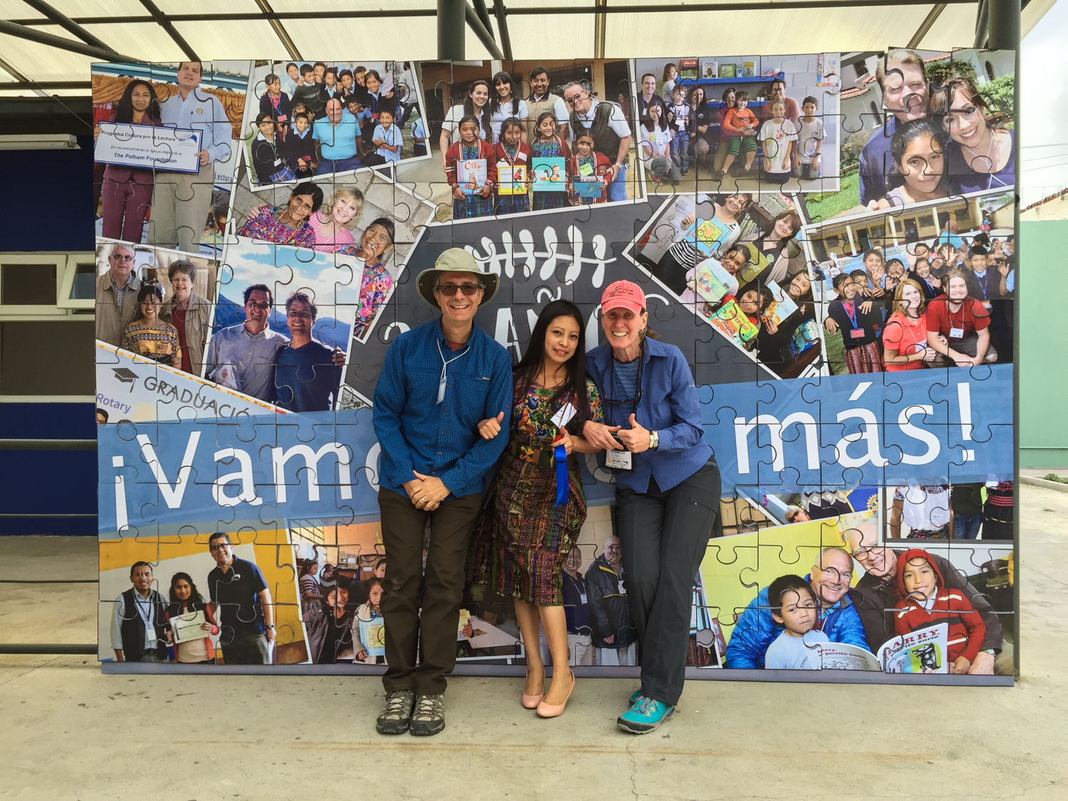 Rebecca and Marco with Flor at the CoEd Office, 2017.
